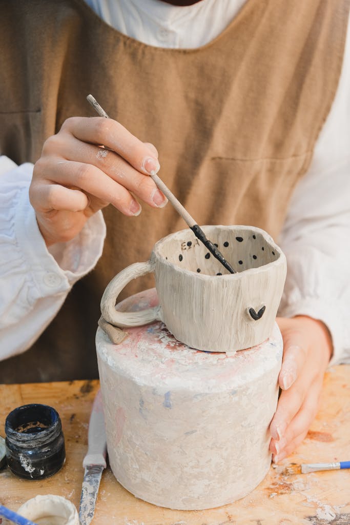 Painting a Handmade Mug
