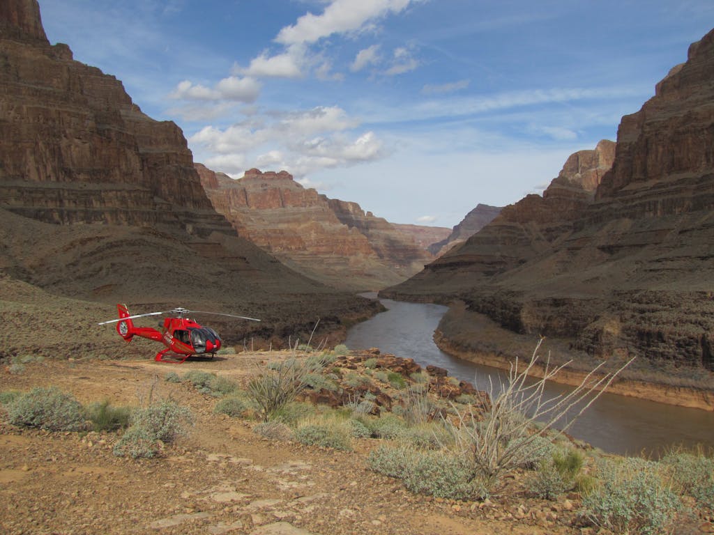 Tourist Helicopter in Grand Canyon National Park