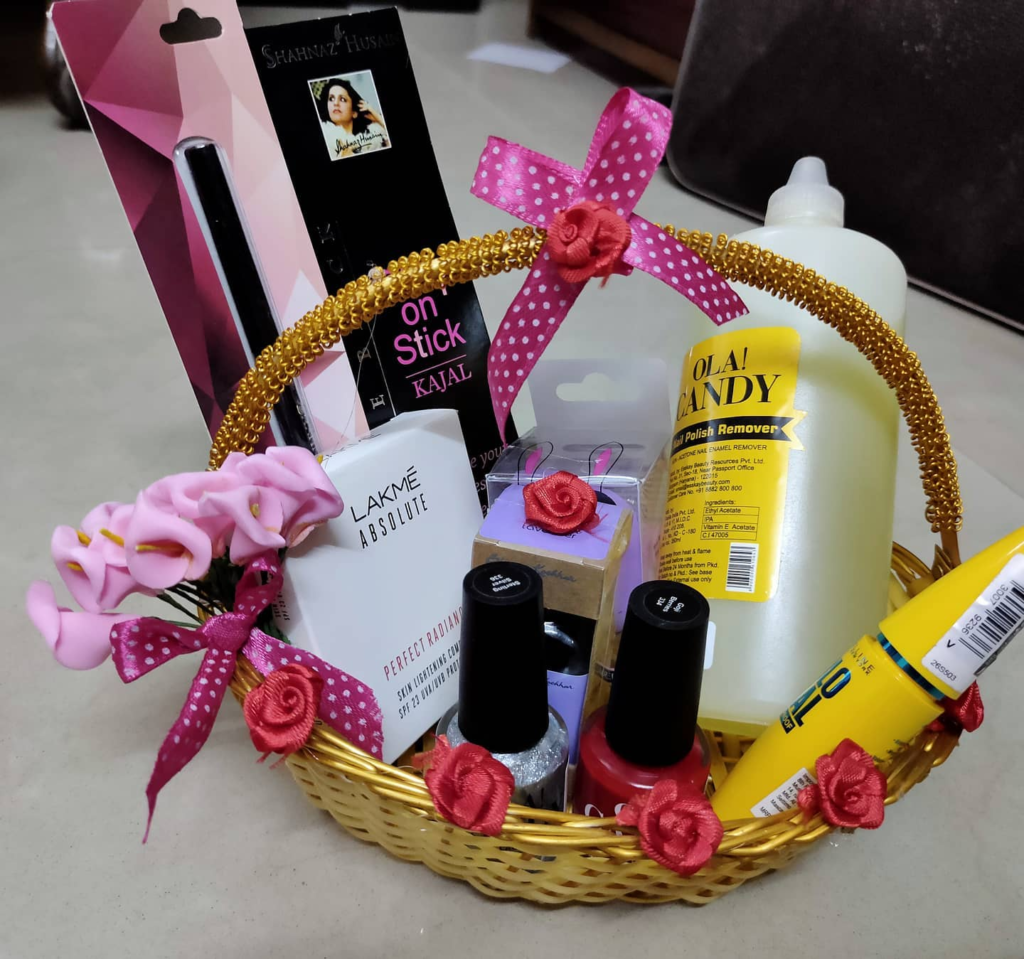beauty product basket