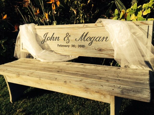 bench with name engraving
