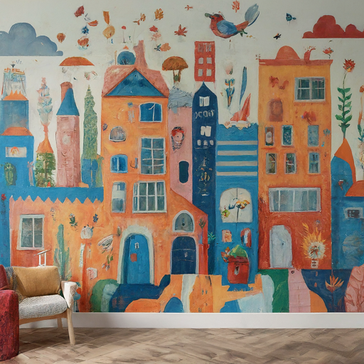 mural inside a bedroom wall