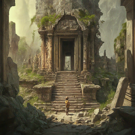 an ancient ruined monument