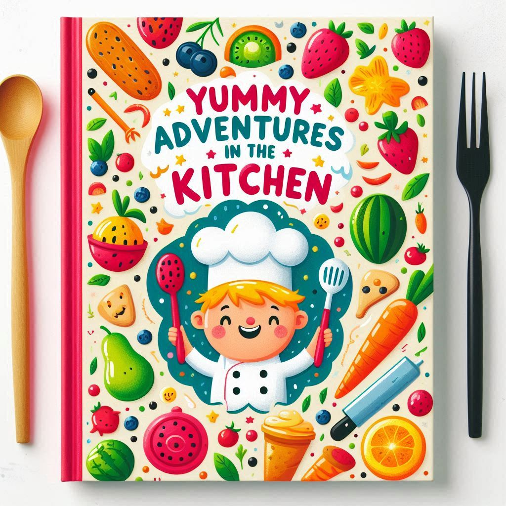 a book with text - Yummy Adventures in the Kitchen